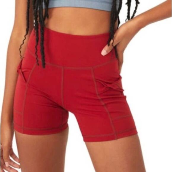 Free People Pants - Free People Red Wave Rider Short